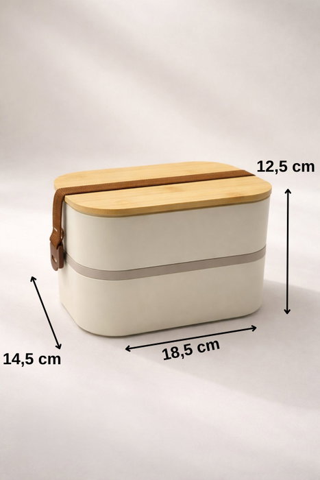 Hermia Caja de almuerzo de acero inoxidable 1000 ml - Crema